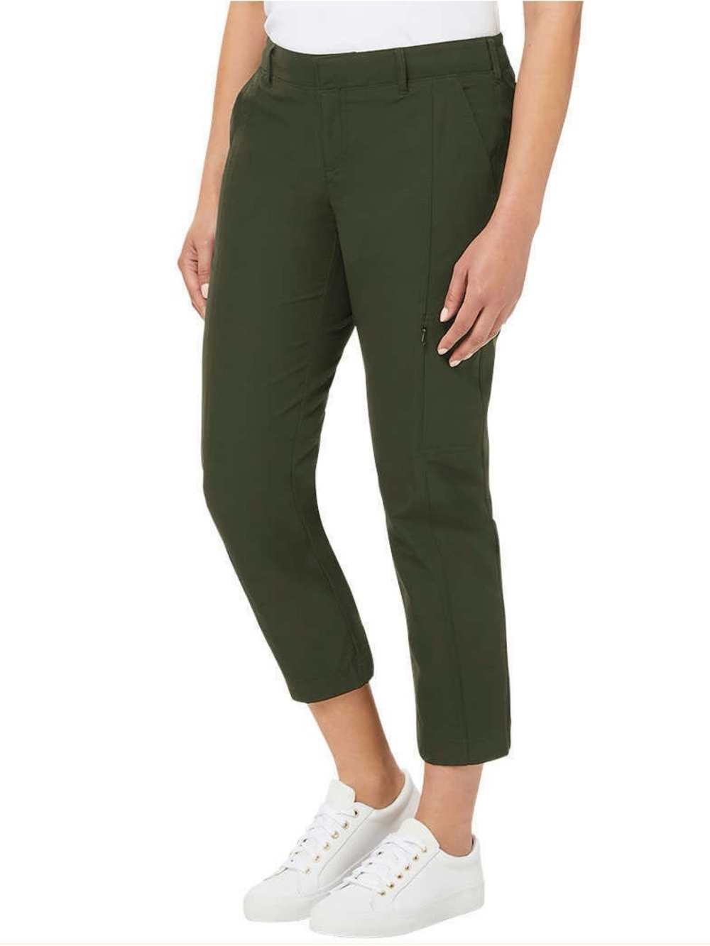 Kirkland Signature Women's Travel Pant Zip Pocket Sage Green Size 6